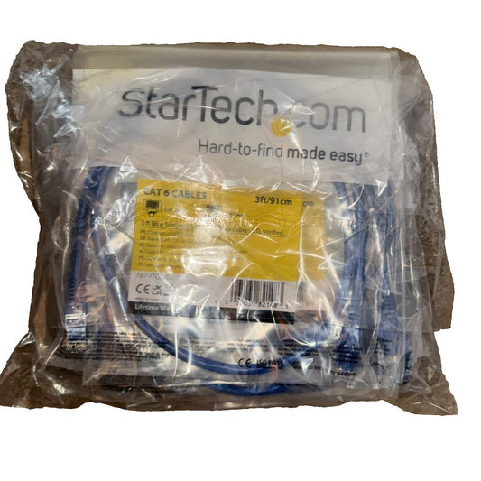 StarTech 3ft CAT6 Ethernet Cable - Blue CAT 6 Gigabit Ethernet Wire 10 Pack – a bag of hair - to - hair products