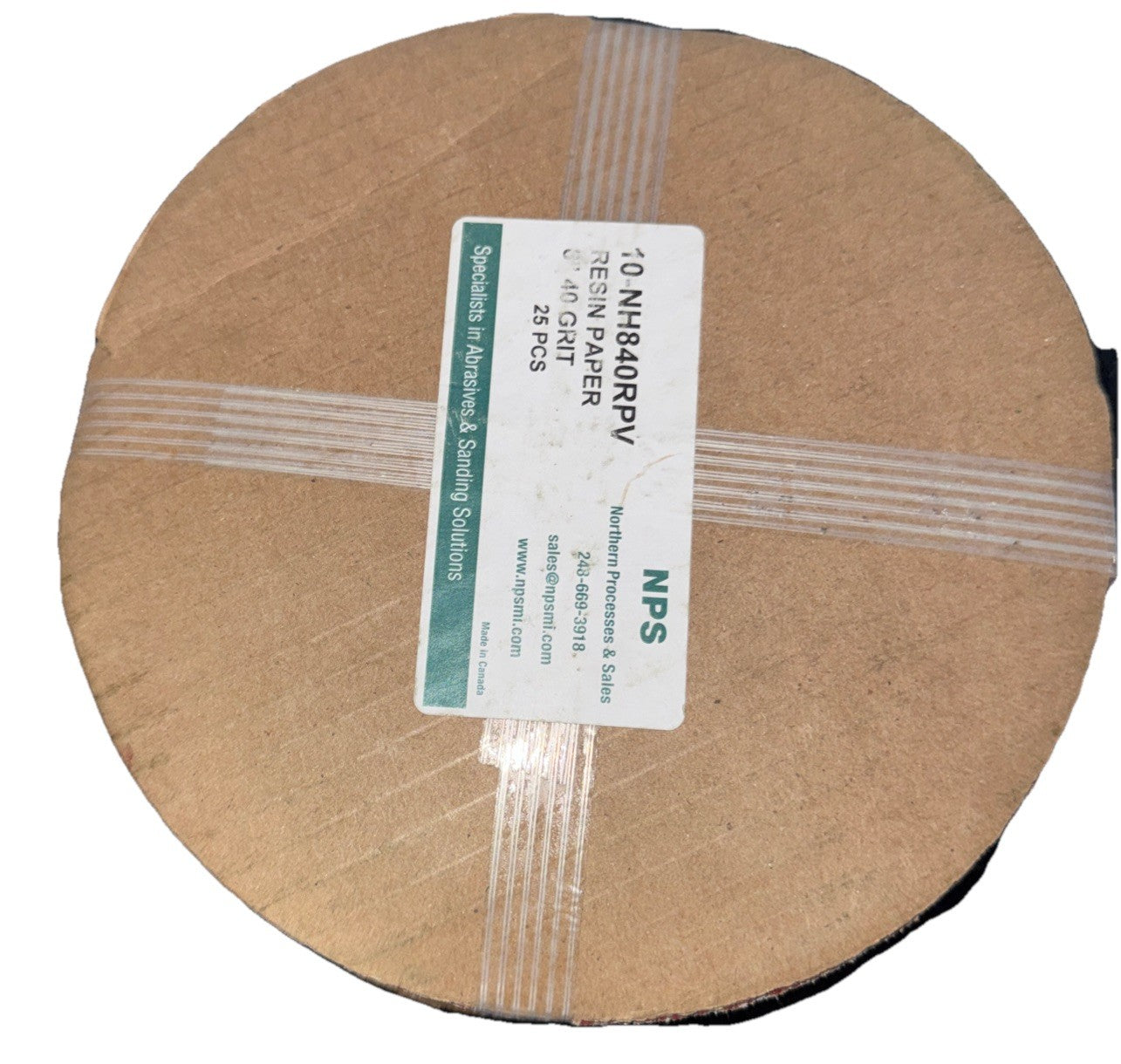 NPS 10-NH840RPV Resin Paper 8" 40 Grit 25 PC