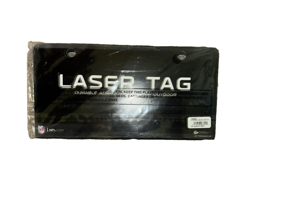 Rico Industries NFL Pittsburgh Steelers - Black Laser Inlaid Metal License Plate, DaveyDooDeals – a black label with the word las on it