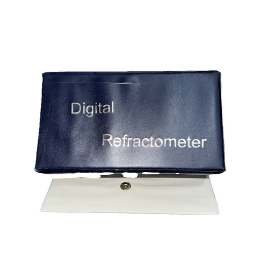 Cole-Parmer Digital Refractometer, 0 to 75% ethylene glycol, –58 to 32°F, –50 to – a black and white digital device with the word digital