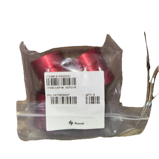 815300041 CAP M. VEP21R Valve End Plugs – 4 Pack OEM Replacement, Stucchi – a red plastic bag with a white label on it