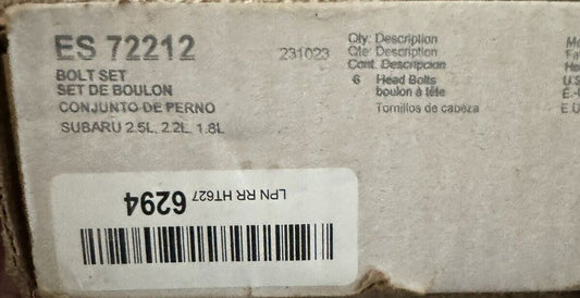 Fel-Pro ES72212 Es72212 Head Bolt Set – a box of the new bosche oven oven