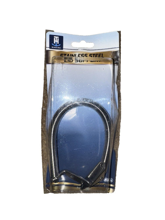 T-H Marine LS-3-DP Stainless Steel 10lb Lid Support Spring with Mount – New – a blue plastic zipper with a white zipper