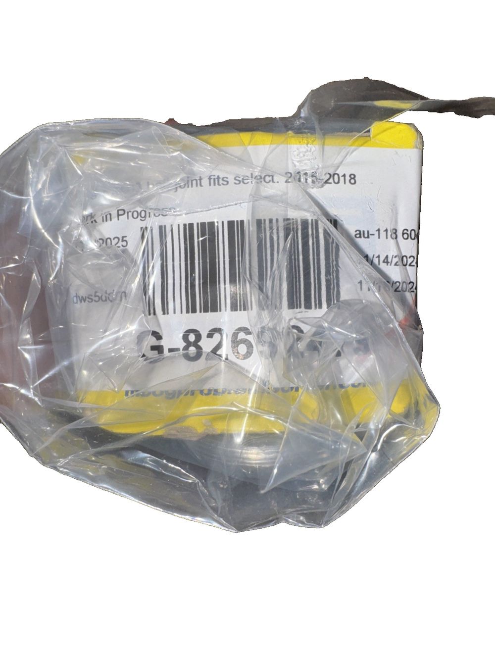 MOOG K7403 Suspension Ball Joint UPC 080066320618 – a plastic bag with a barcode on it