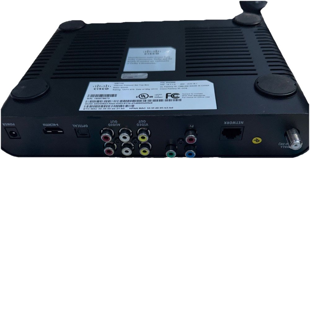 Cisco ISB7100 Internet Protocol Set top Box Streamer No Cables/Controller – the back of the amplifier amplifier amplifier amplifier amplifi…