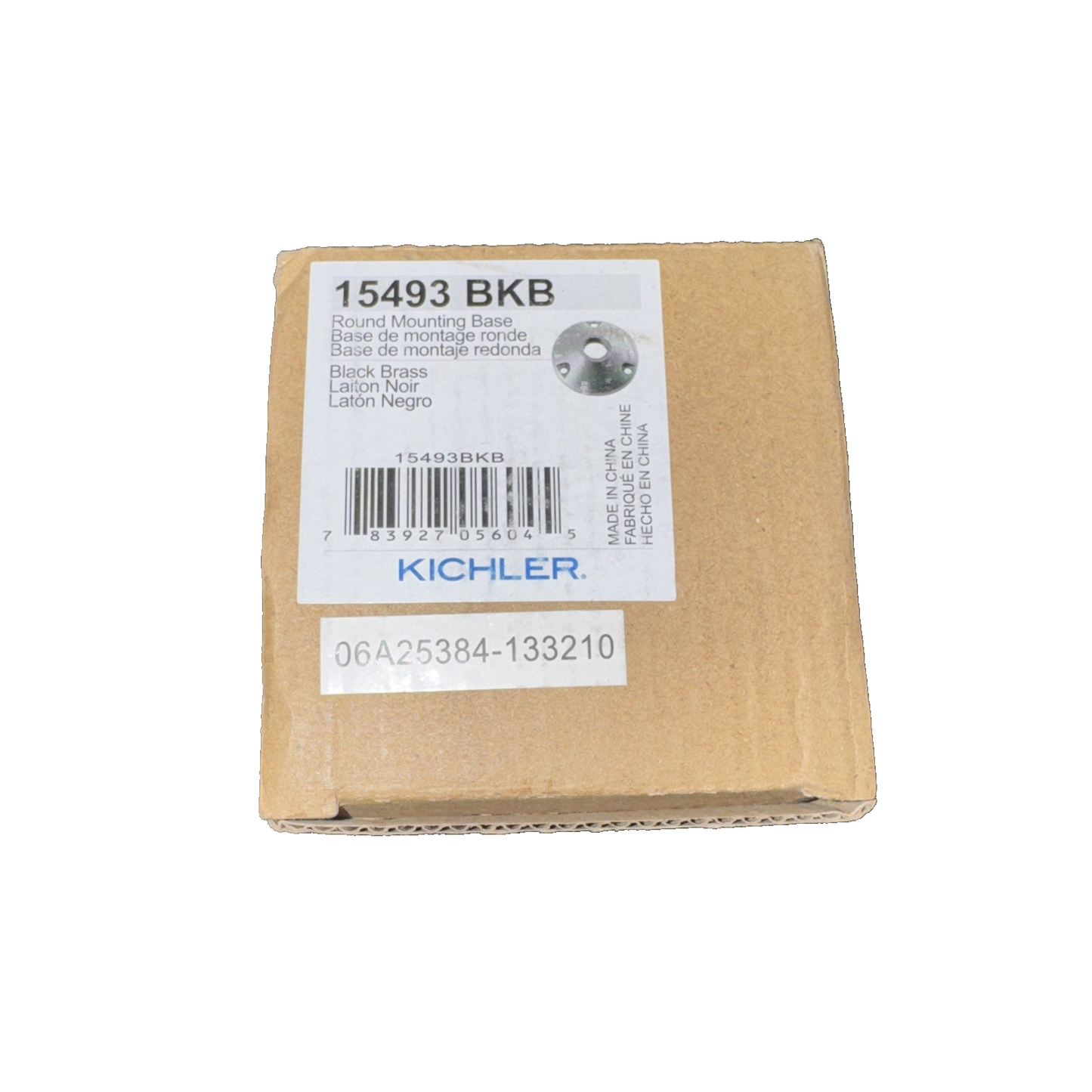 Kichler 15493 Single 3"W Round Mounting Base - Black