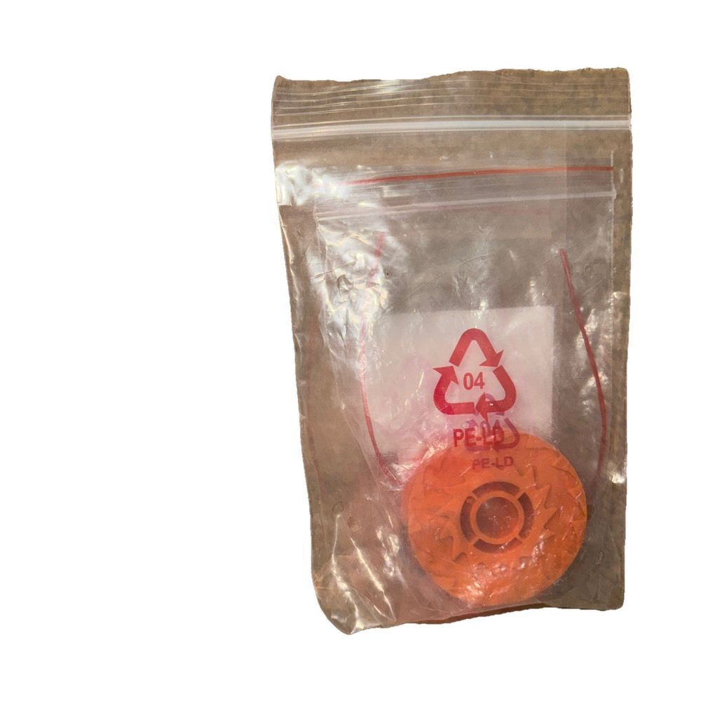 Worx WA0007 Dual Grass Trimmer Line For Electric Series 2x16" 1-Pack – a bag of orange plastic bags with a red handle