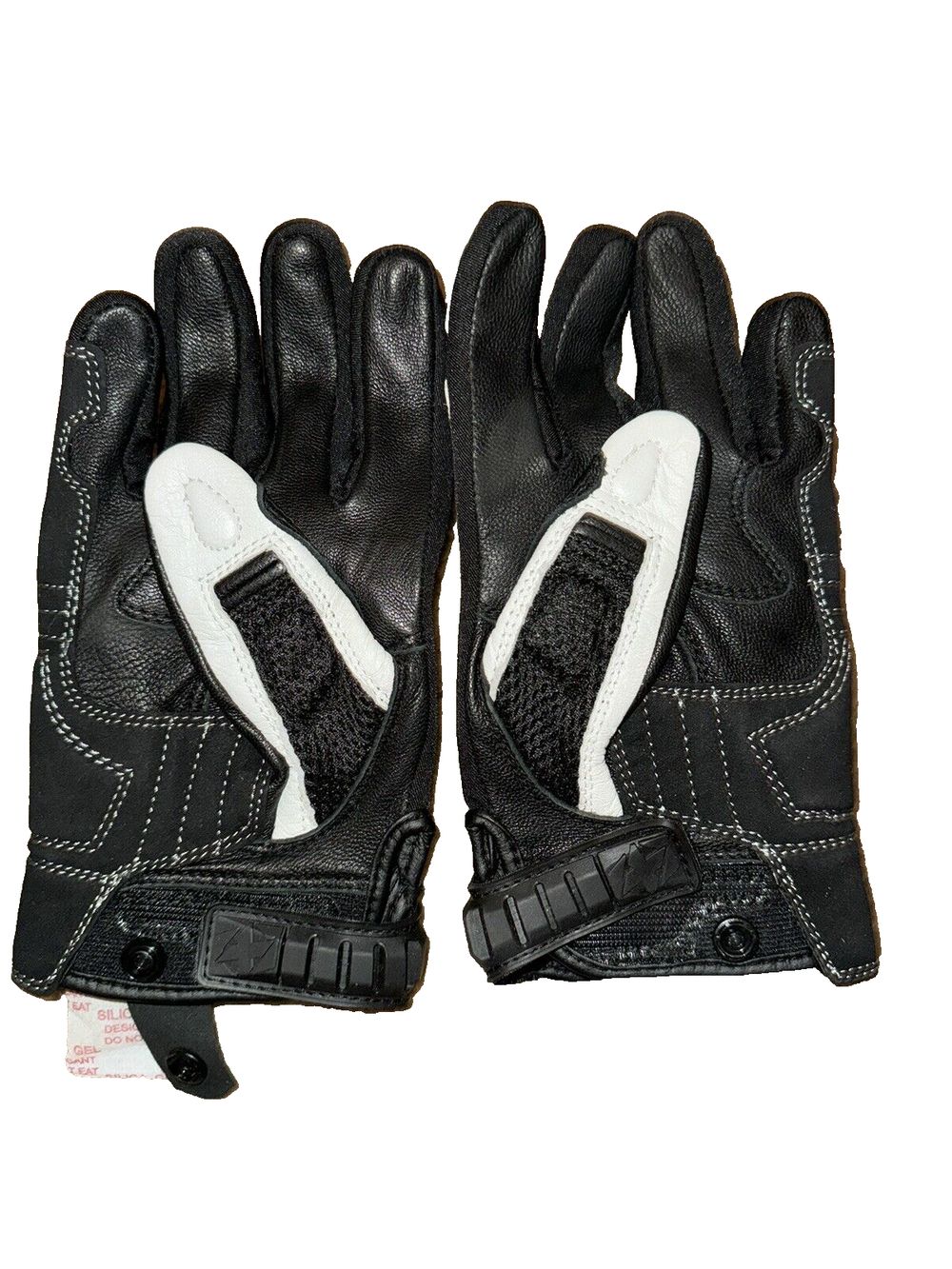 Oxford - RP-4 Sports Glove Black-White - Small – a pair of black leather gloves with white stitching
