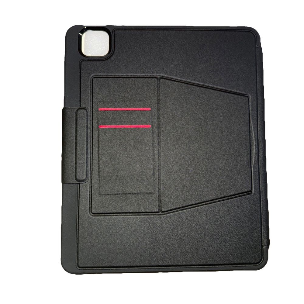 Ipad Air 13 (2024) Impact Rated Case Black, Unbranded – the back of a black case with red lines