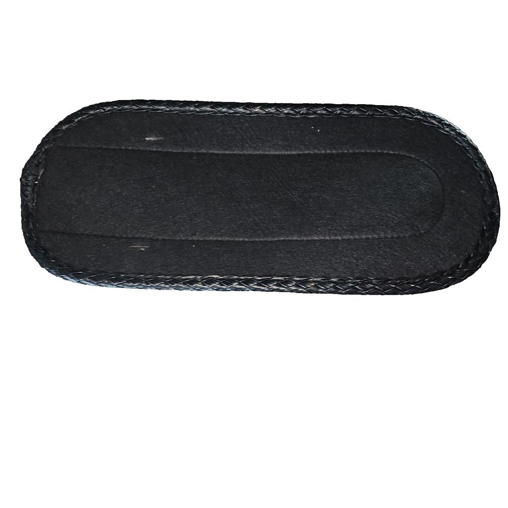 HDBUBALUS Rear Fender Bib Fit for Solo Seat Compatible with Harley Street Glide – a black leather tray with braiding