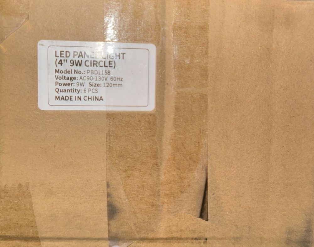 4inch 5CCT LED Recessed Slim Pot Light, 6Pack, 750LM 9W 2700K/3000K/3500K/4000K/, Unbranded – a brown bag with a label on it