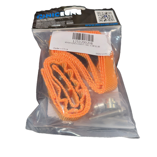 NICECNC Upgraded Orange Front & Rear Fender Lifting Pull Strap Compatible with K