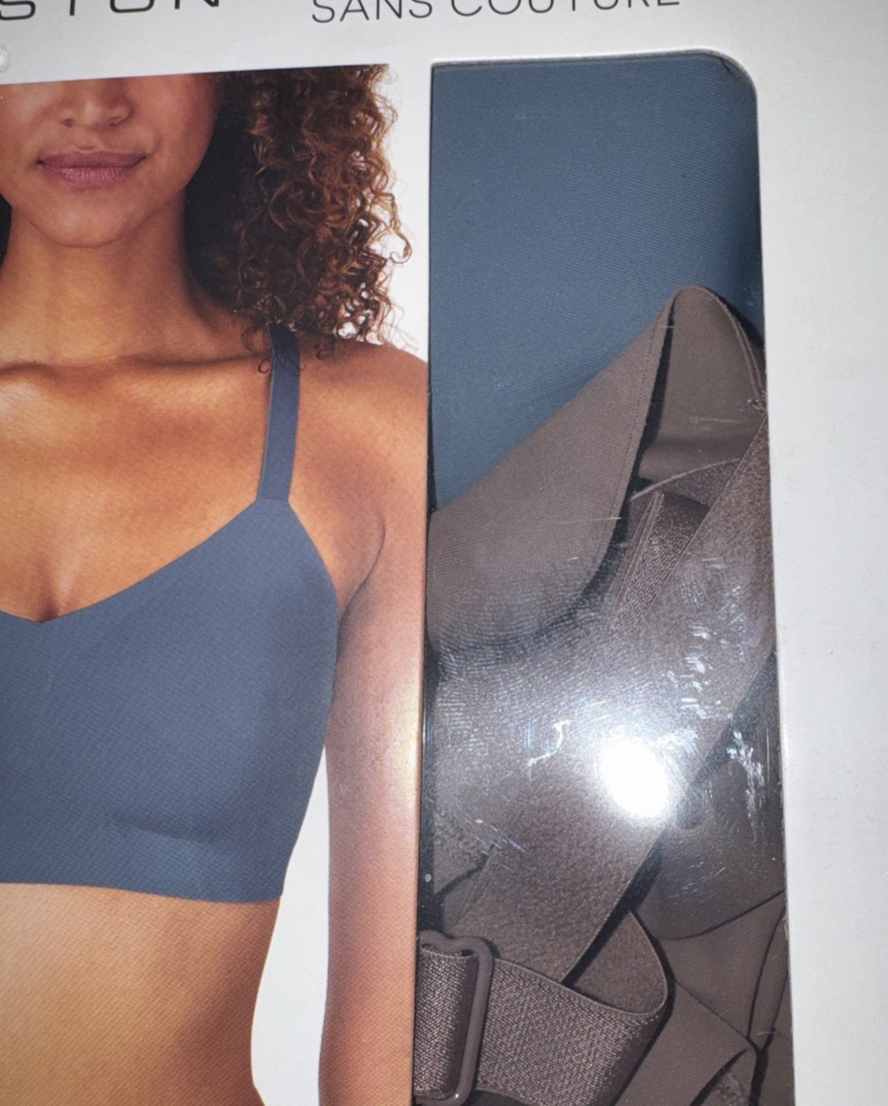 Halston 2 Pack Seamless Bra Colors Light Blue And Light Brown Size Medium