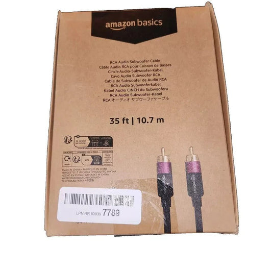 Amazon Basics 1 RCA Audio Cable for Subwoofer, Amplifiers, Active Speakers – 6ft, AmazonBasics – amazonbass cable for the amazonbass