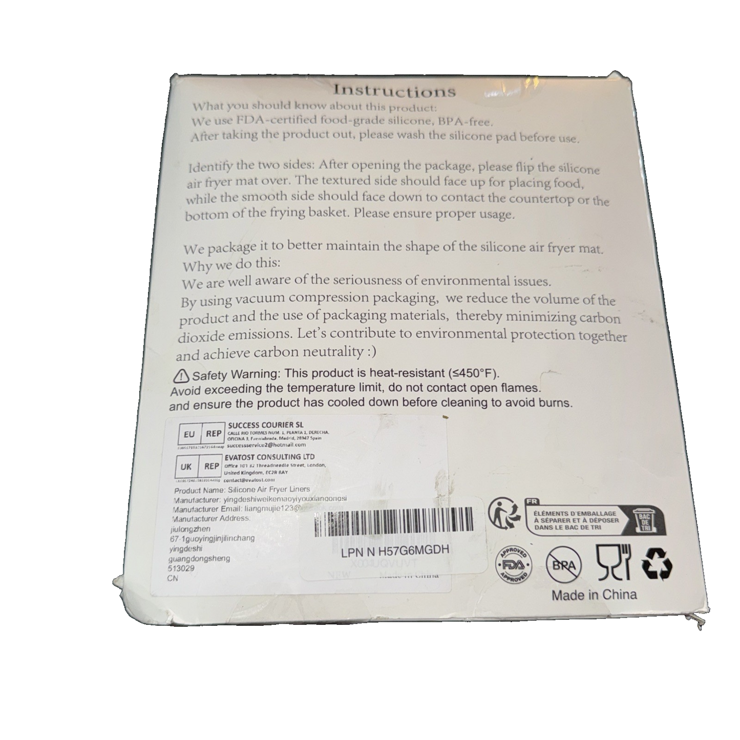 Silicone Air Fryer Liners For Air Fryer 9.5L and 10 qt