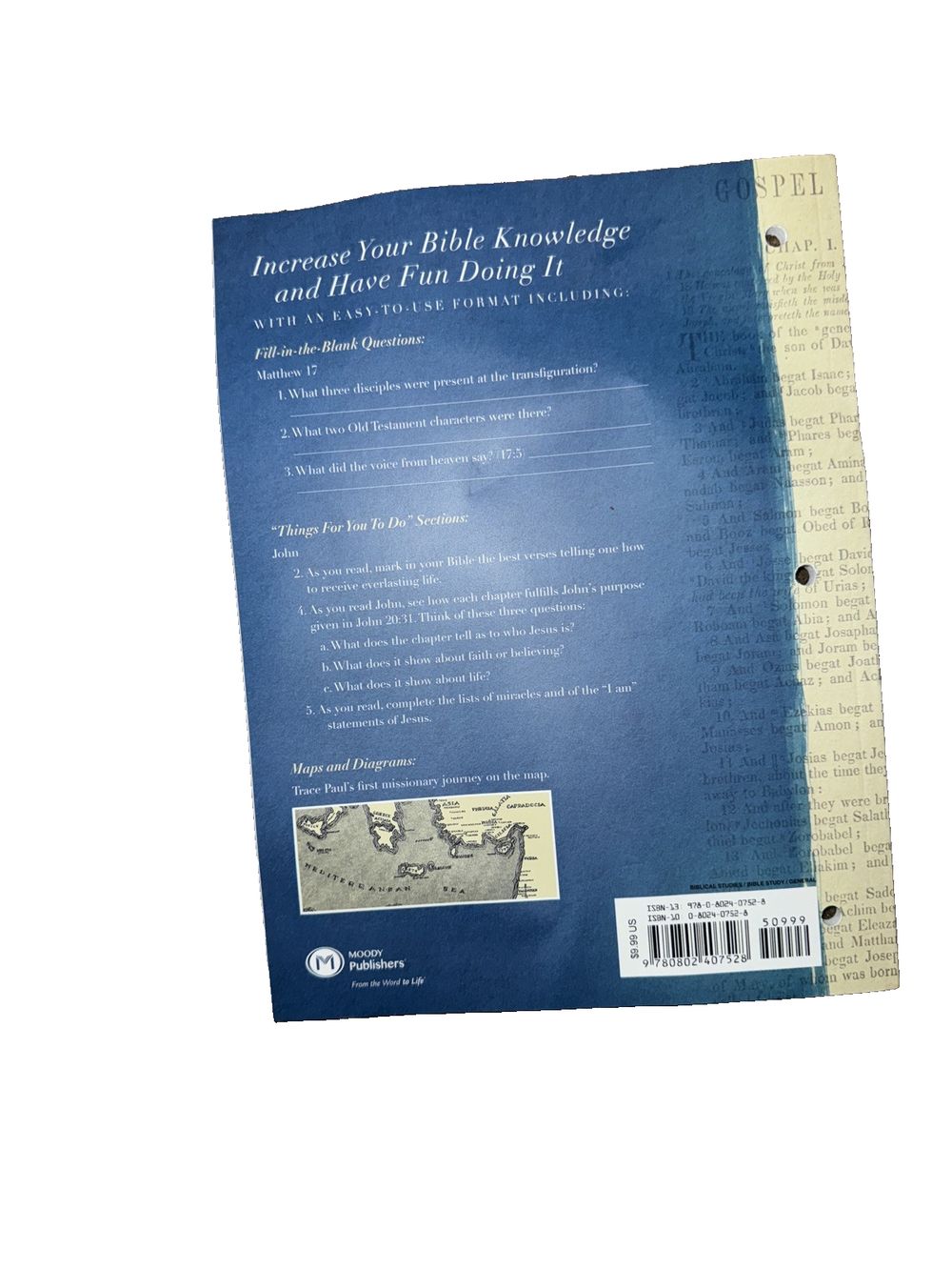 Bible Workbook Vol. 2 New Testament (Volume 2), DaveyDooDeals – the book cover for the book, with a blue background