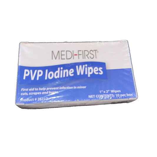 Medique Products 26712 Iodine Wipes Expiry 2025-07-31, Medi-First – med first p / d / d wipes