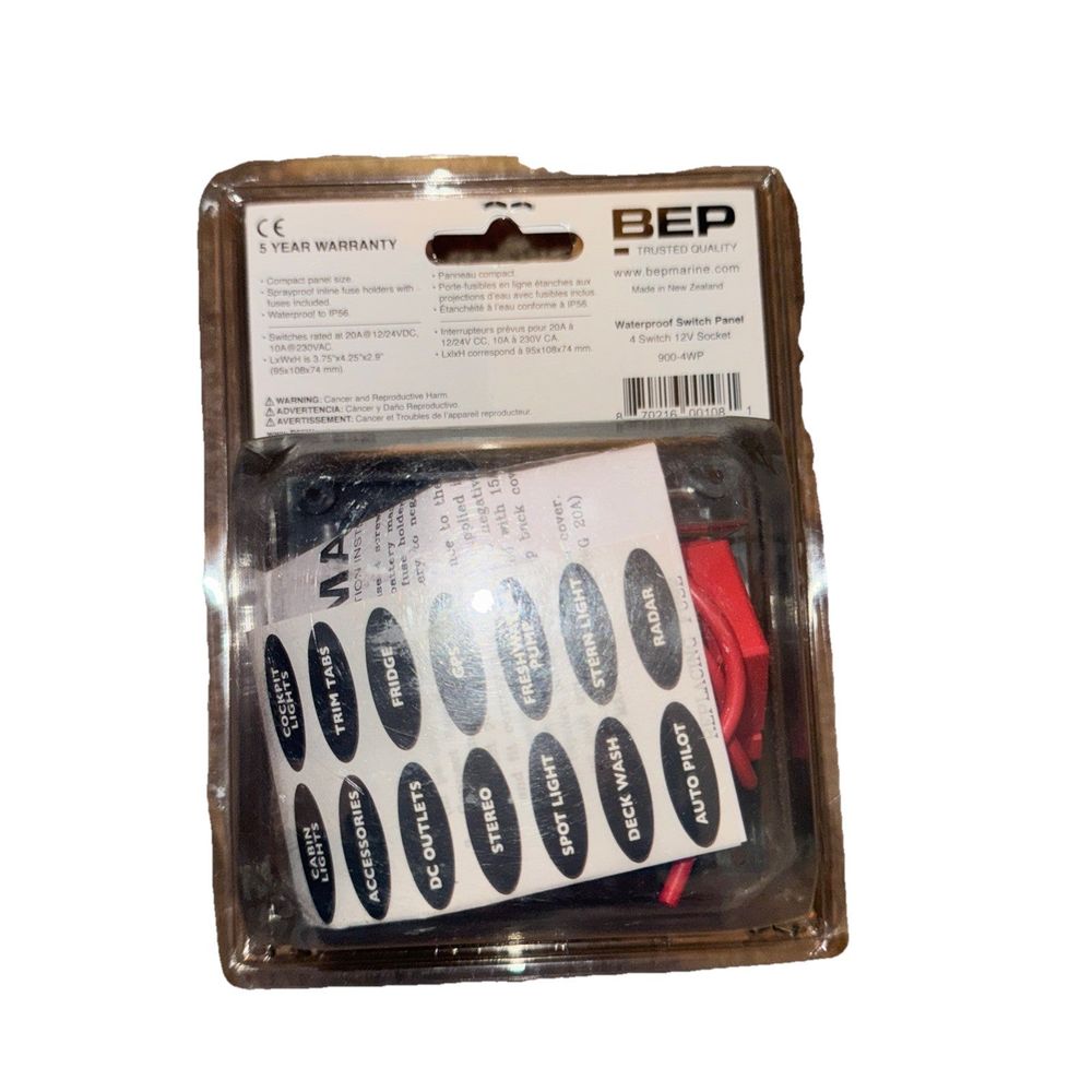 BEP MARINE DC Switch Panel, 4 Switches (4.5"H x 5"W x 2.5"D) – therments - ep - 1 / 2 / 3 / 4 / 5 / 6