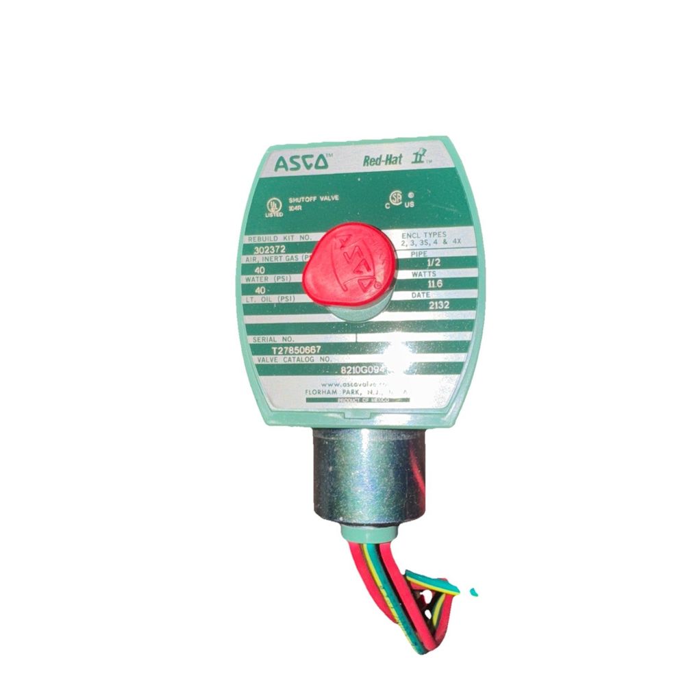 RedHat 8210G094 Solenoid Valve: 2-Way Normally Closed, DaveyDooDeals – a red button on a white background