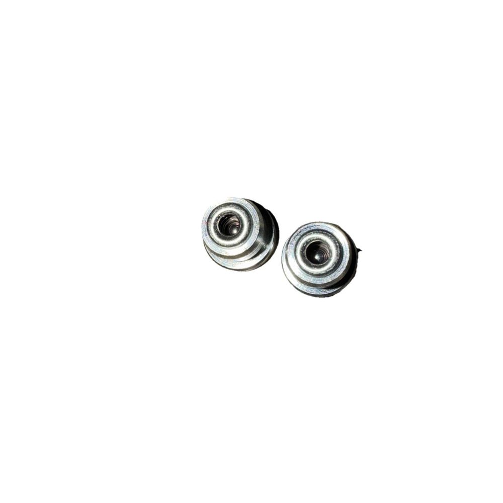 INA NUKR72-A Yoke Type Track Roller – a pair of silver toned metal eyelets