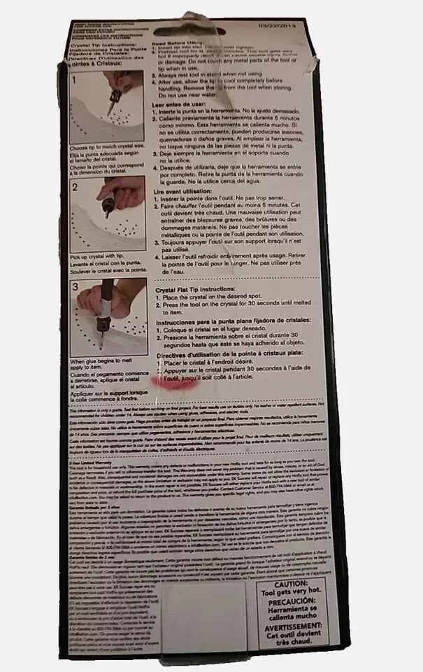 Create Stunning Designs Hotfix Crystal Rhinestone Tool, Unbranded – a package of a paper with a picture of a person