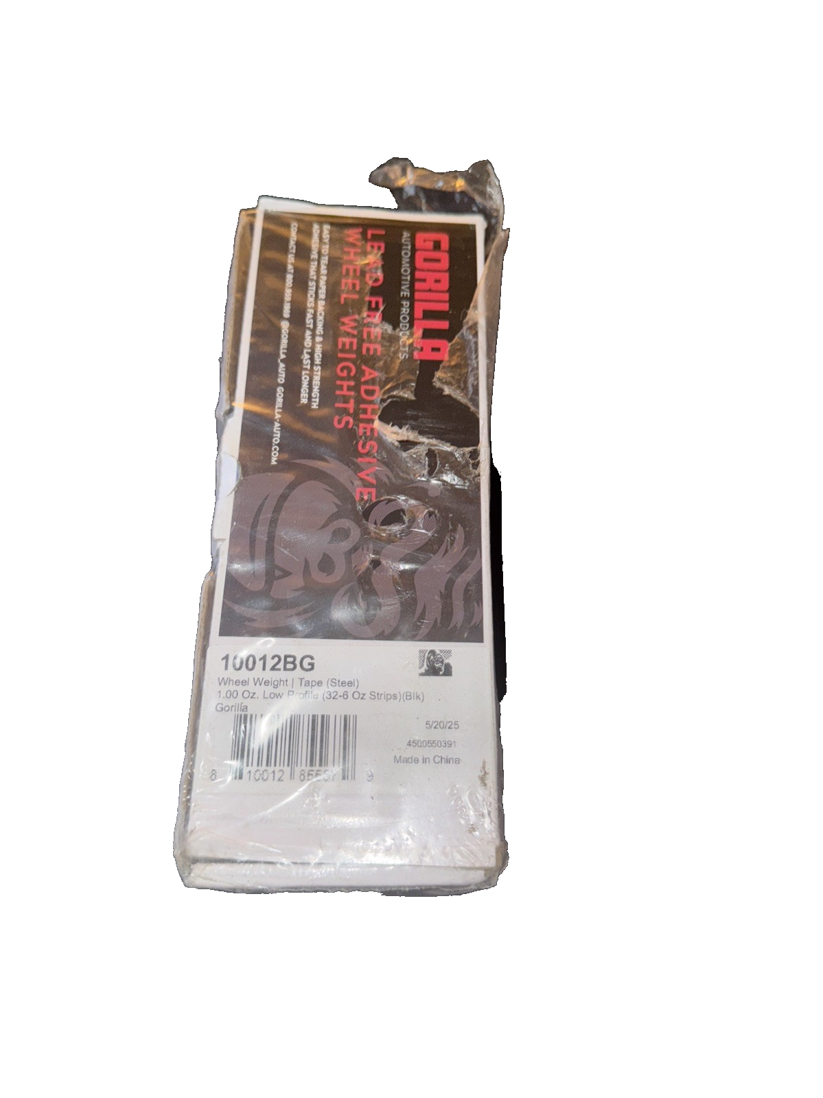 Gorilla Autmotive 1oz Wheel Weights 30 Strips Black