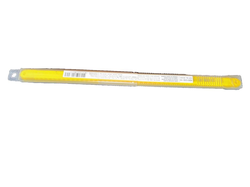 KBS1232-10 Hack Saw Blade, Starren – a yellow plastic tube with a white background