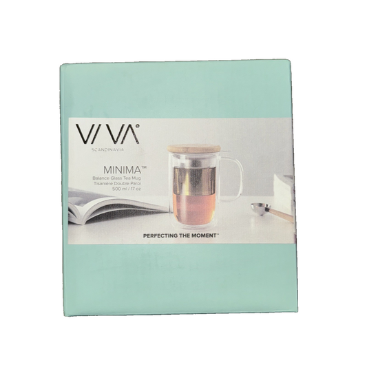 ‘Minima' Balance 500 Ml Double-Wall Glass Tea Mug With Infuser - Viva Scandinavi