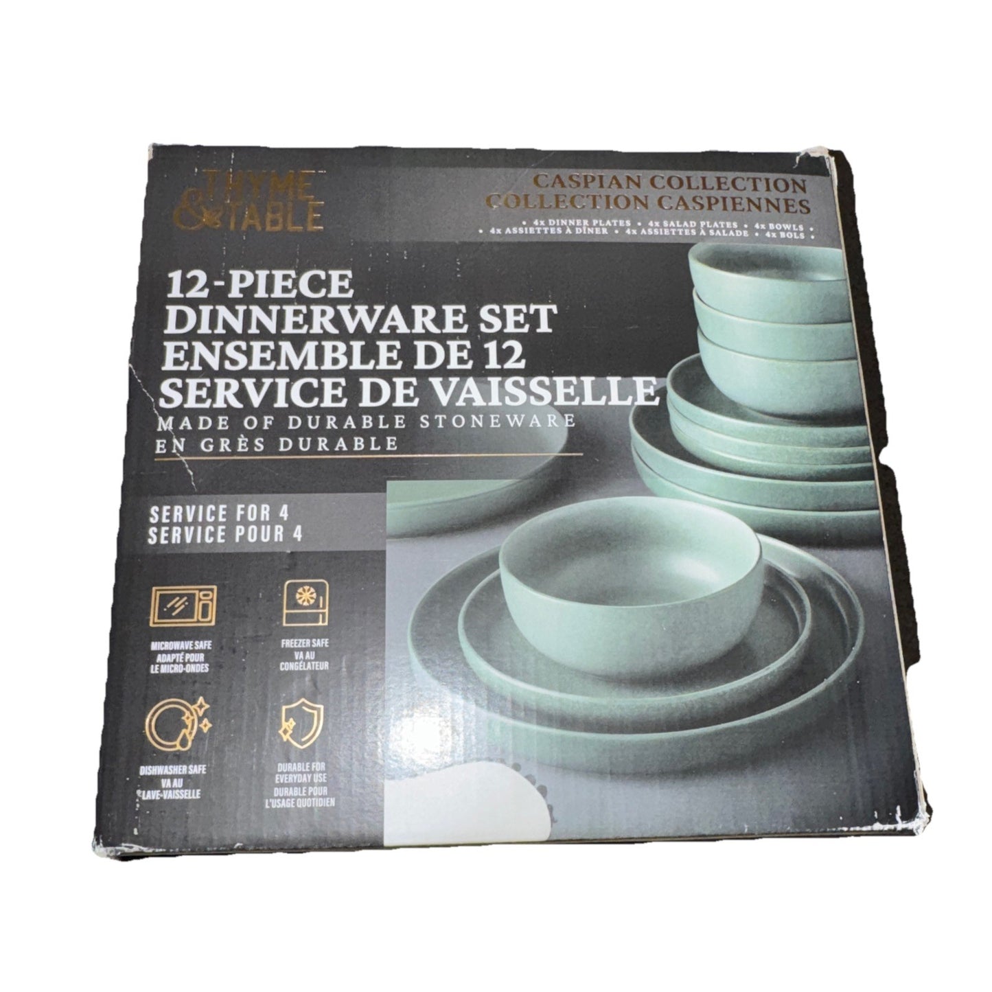 Thyme & Table 12-Piece DinnerWare Set Caspian Collection