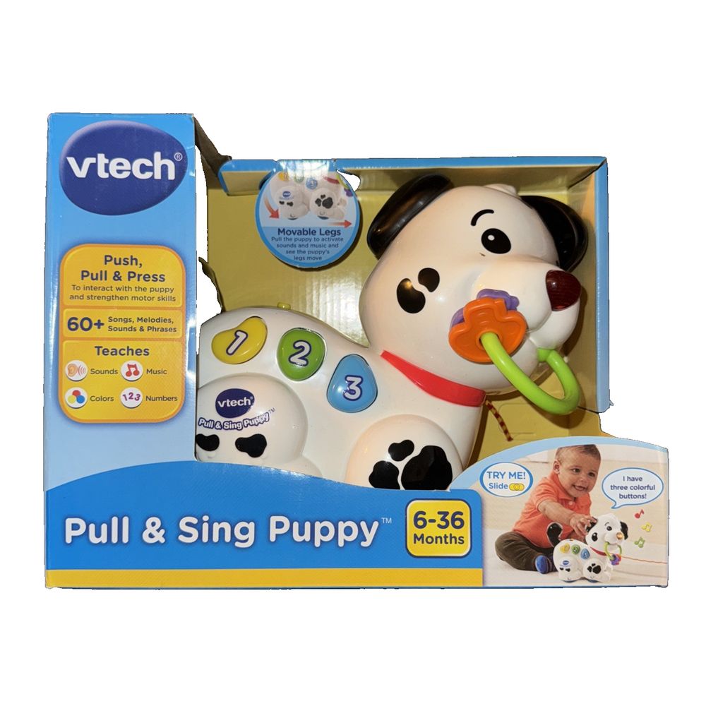 VTech Pull and Sing Puppy Learning Toy New in Box – vth pu & snu puppy