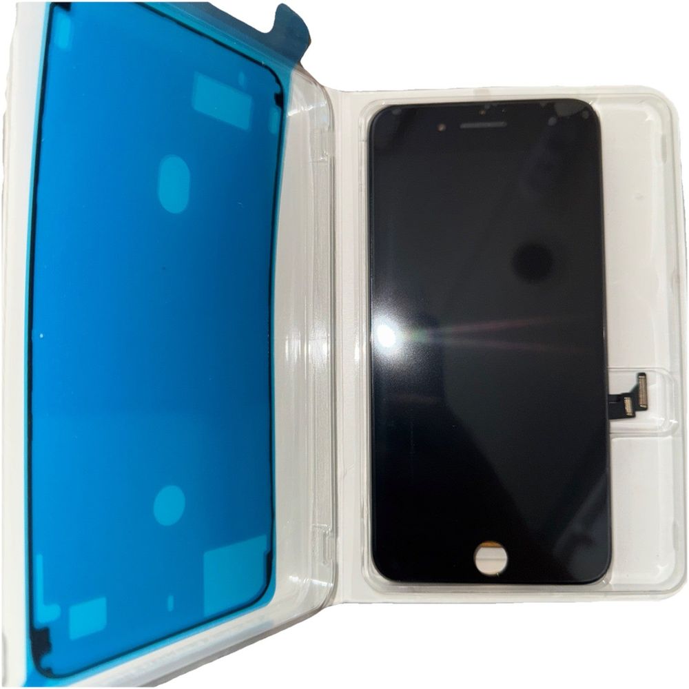 LCD ASSEMBLY WITH STEEL PLATE COMPATIBLE FOR IPHONE 8 PLUS – Black, Unbranded – a blue iphone case with a white cover