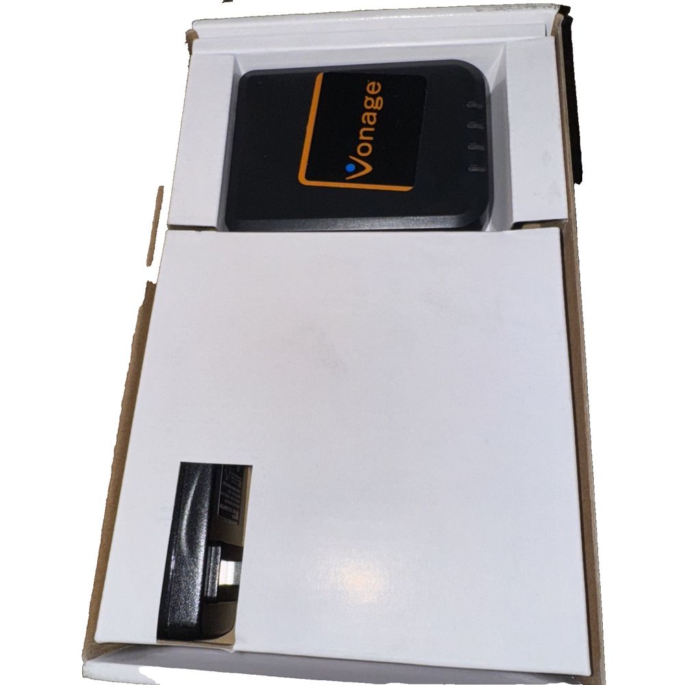 Vonage - HT701 Grandstream – a box with a black and white logo