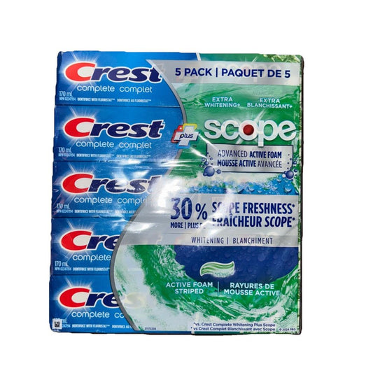 CREST COMPLETE + SCOPE ACTIVE FOAM TOOTHPASTE 5 X 170ML, Creste – cet toothpass with mint mint mint mint mint mint mint mint mint mint mint…