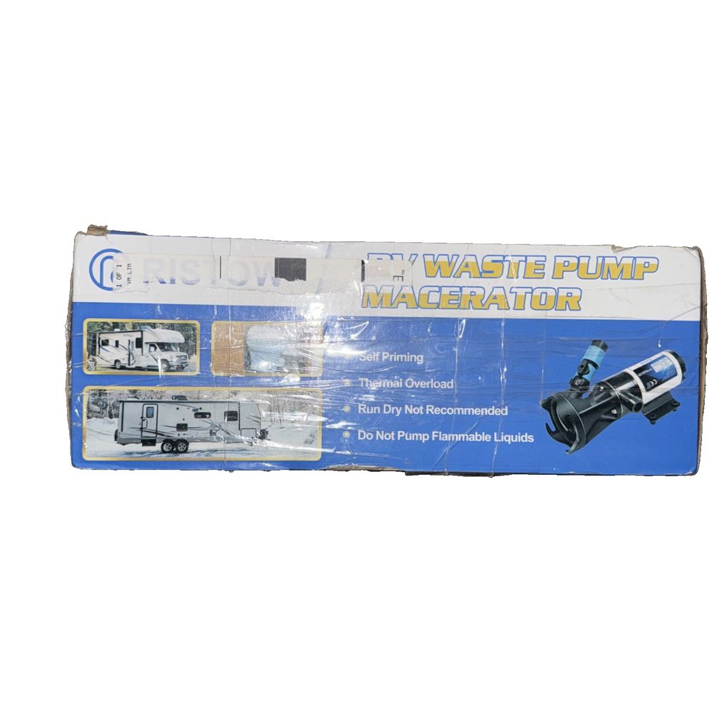 RISTOW RV Macerator Pump 12V, 12GPM RV Waste Water Pump Self-Priming – a box of water pump
