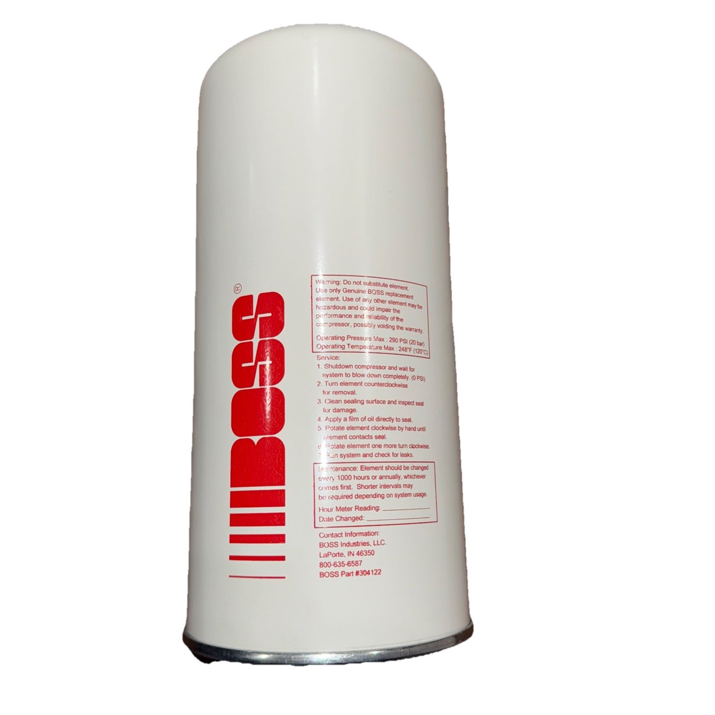 BOSS INDUSTRIES 304122 Filter Replacement