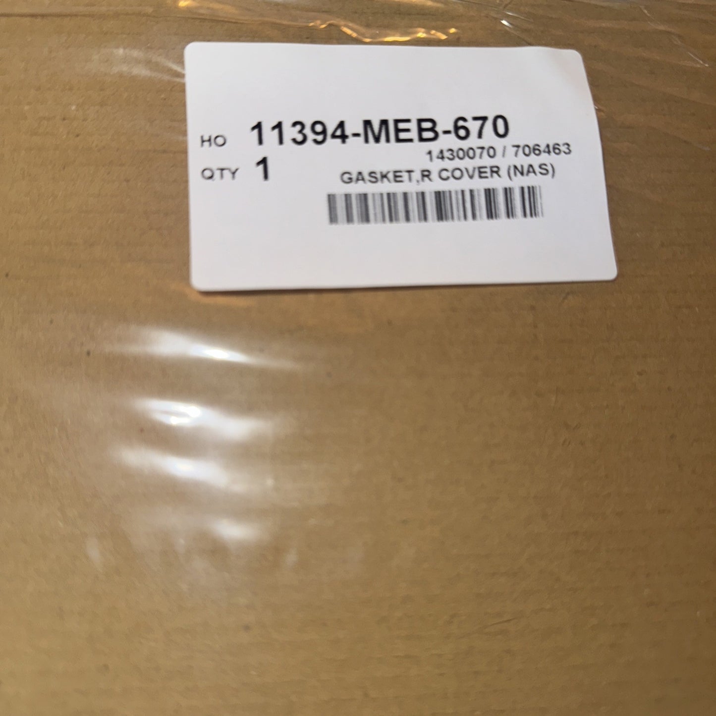Honda Gasket Right Cover - 11394-MEB-670