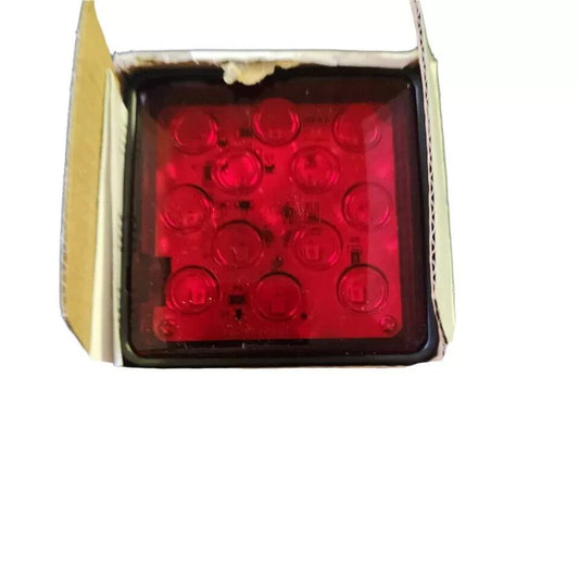 CZC AUTO Red Lens Trailer Hitch Cover - 12 LED Brake Light for 2 Receiver – a red light in a box on a white background