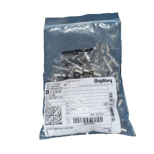 116-25-7200L-ND Cinch Connectivity Solutions 70 Pack, Digi Key – a bag of screws and screws