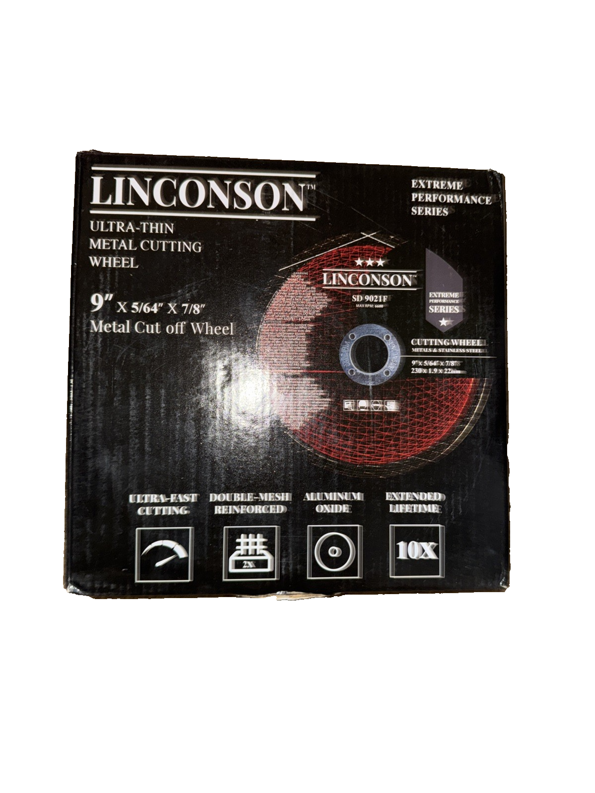 Linconson 10 Pack 9" Cut Off wheel For Metal & Stainless steel