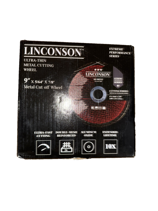 Linconson 10 Pack 9" Cut Off wheel For Metal & Stainless steel