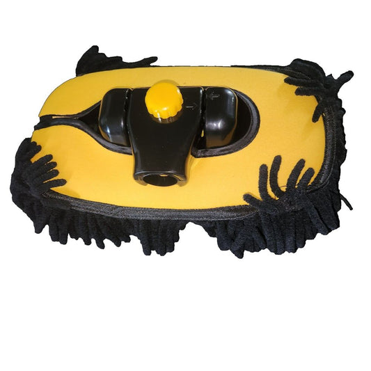 15 Arch Car Wash Brush with Long Handle 43" Telescopic Truck Camper Cleaning Mo, Willing Heart – a yellow and black mask with a black eye