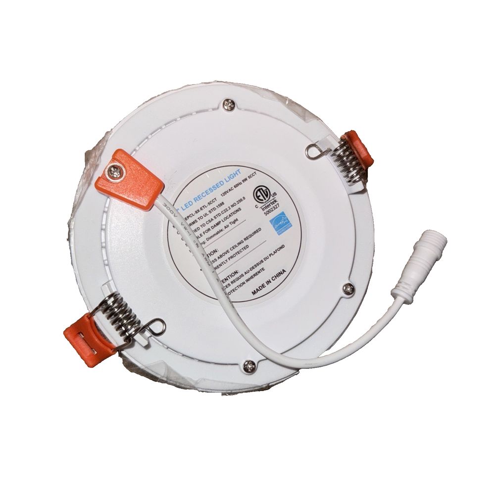 4inch 5CCT LED Recessed Slim Pot Light, 6Pack, 750LM 9W 2700K/3000K/3500K/4000K/, Unbranded – a white fire alarm with an orange cord