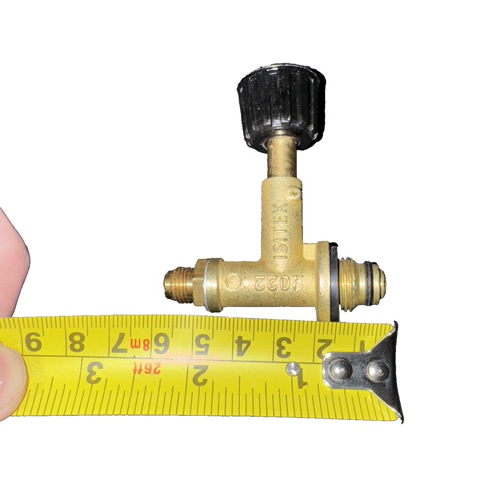 Isitek Fuel Shutt Off Valve For Camping, Unbranded – a person holding a measuring tape and a pipe