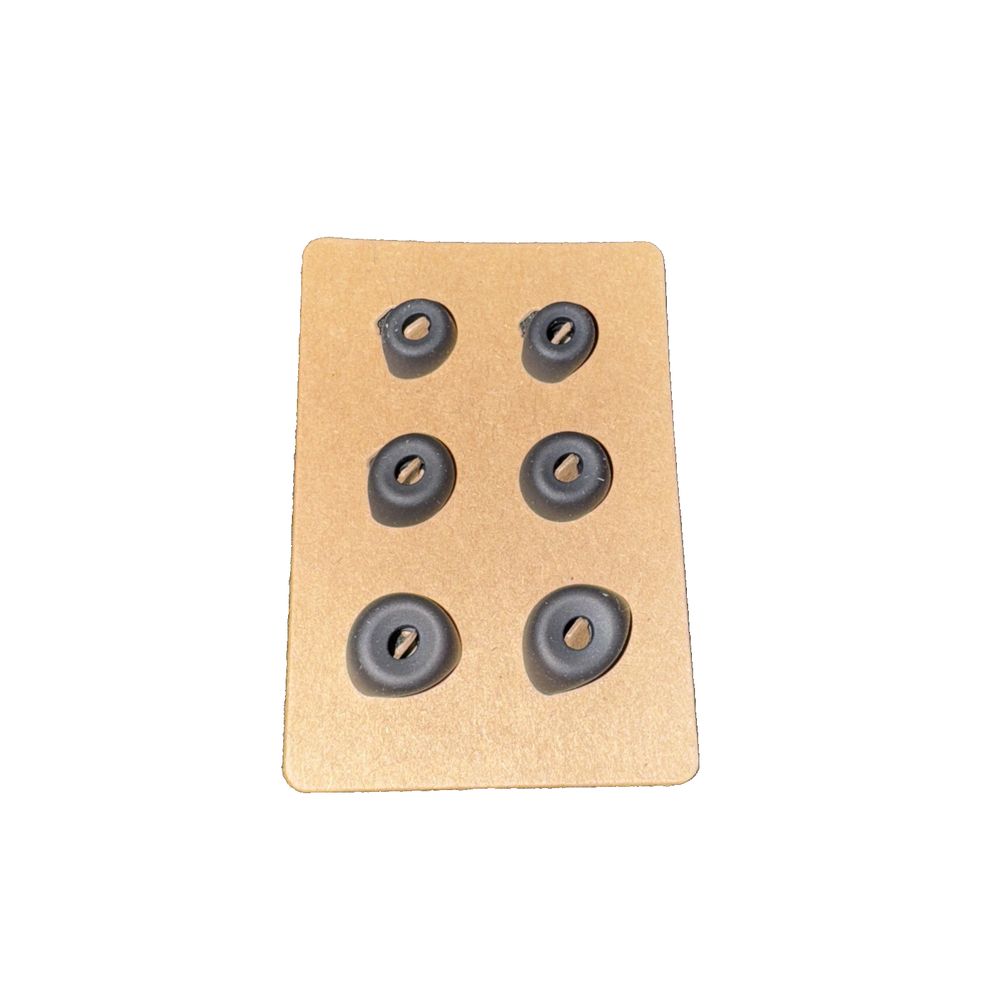 Genuine Jabra Elite 4 Active Eargel Accessory Pack 6 pcs of Ear Gel S M L BLACK – a set of four black plastic knobs