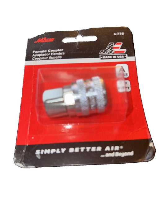 Milton S775 1/4 Female A Body Fitting, DaveyDooDeals – a small silver metal connector with a white plastic cover