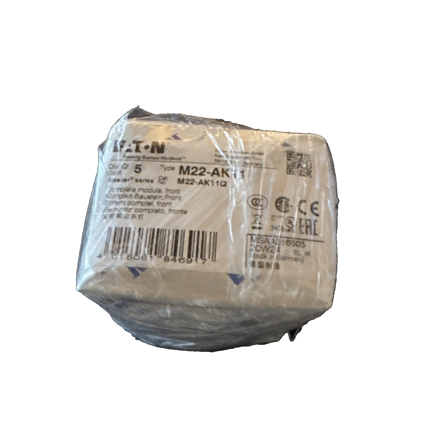 EATON M22-AK11 Contact Element Complete Module 21650 5 Pack