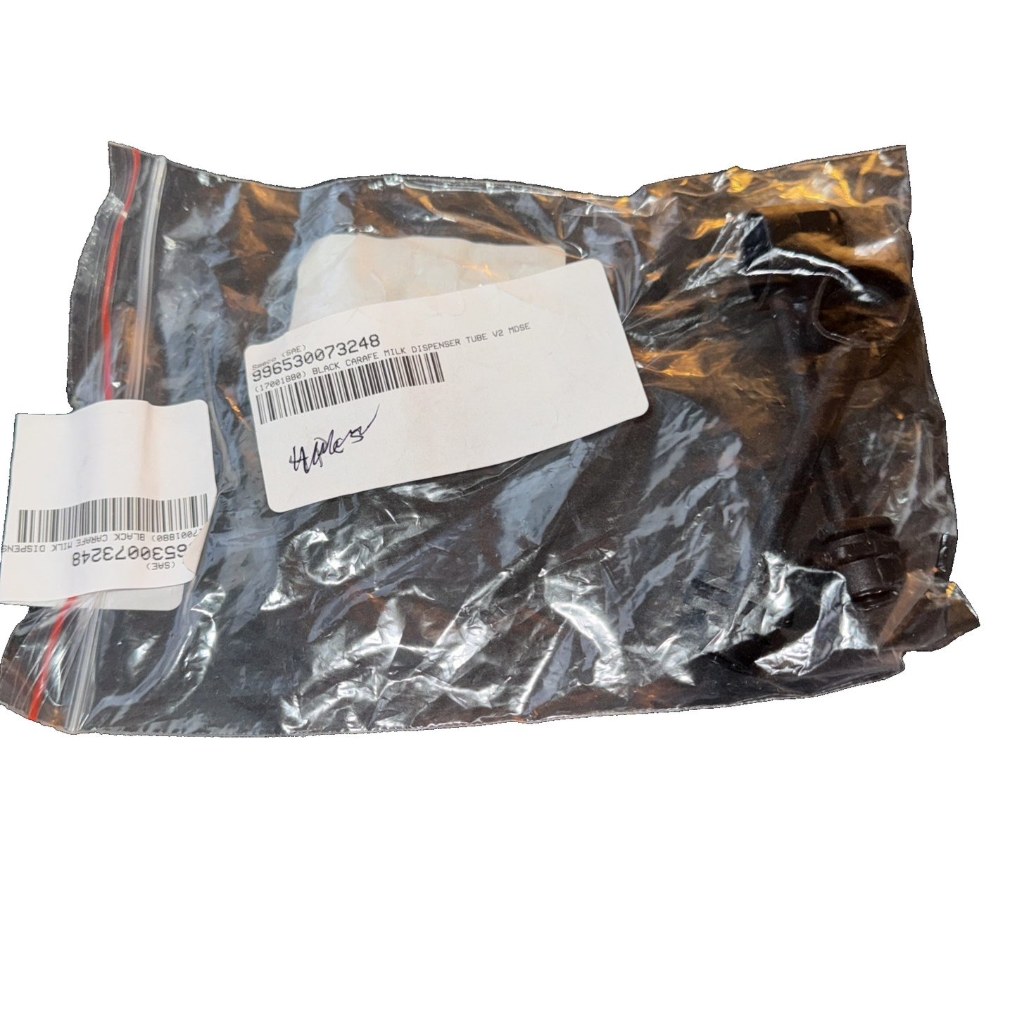 Saeco SAE996530073248 Black Carafe Milk Dispenser Tube 2 Pack