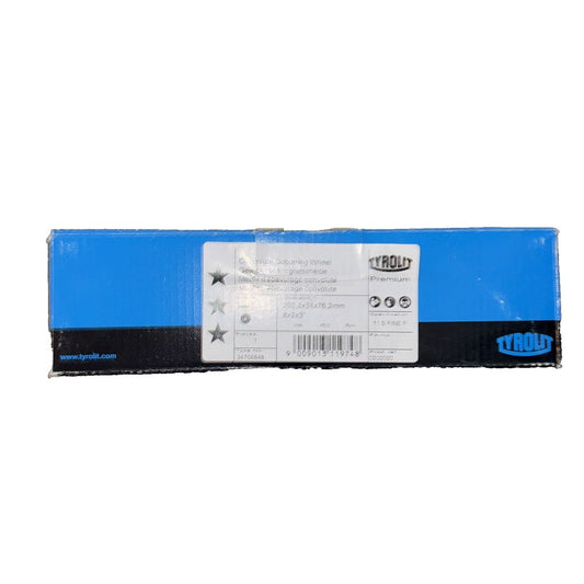 Tyrolit 203,2x51x76,2 MM Convolute Deburring Wheel – a blue belt with a black stripe