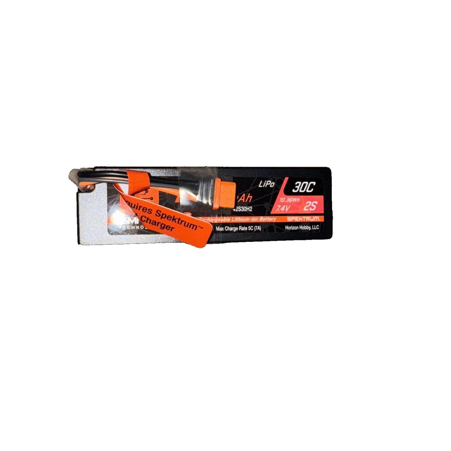 Spektrum Smart 1400mAh 2S 7.4V Smart G2 30C LiPo; IC2 Con SPMX142S30H2 -Open Box
