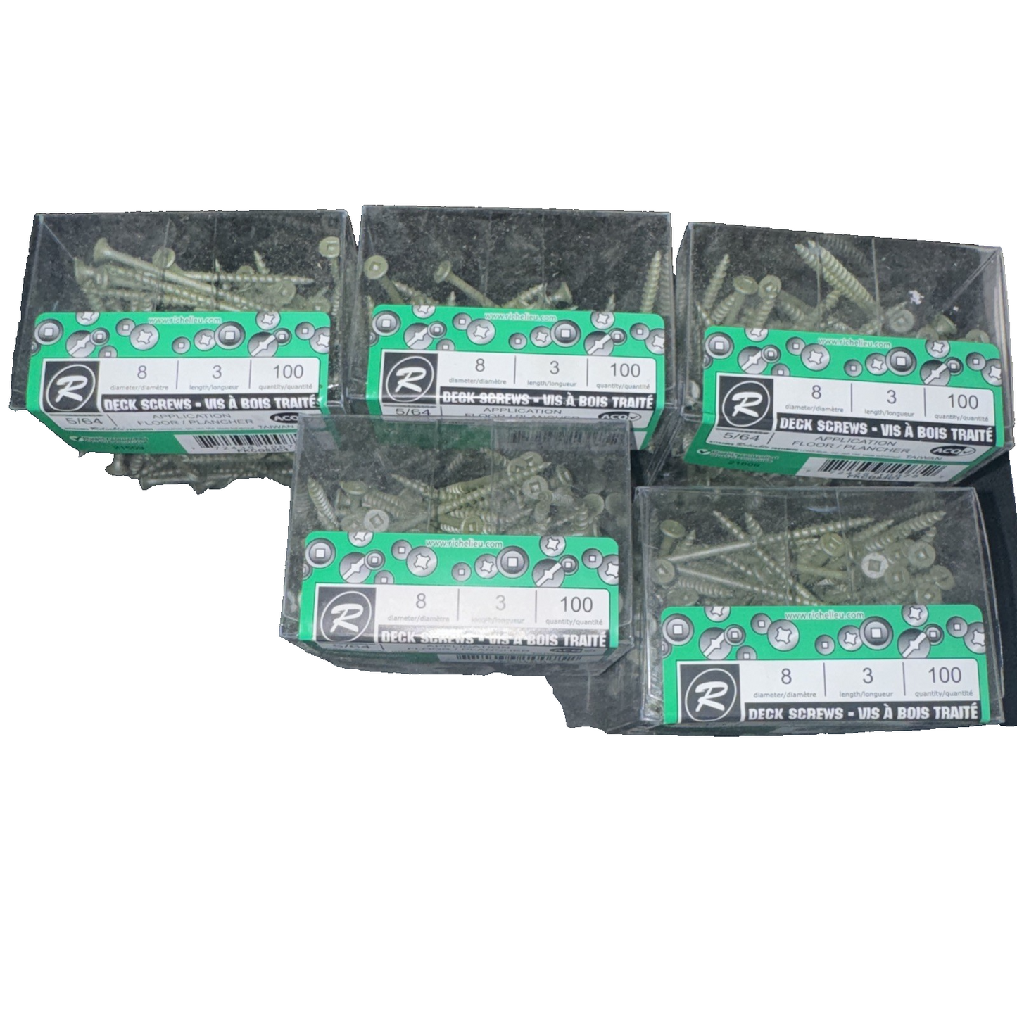 Reliable FKCG Series FKCG83C1 Deck Screw, #8-10 3" 5 Pack (500 Total)